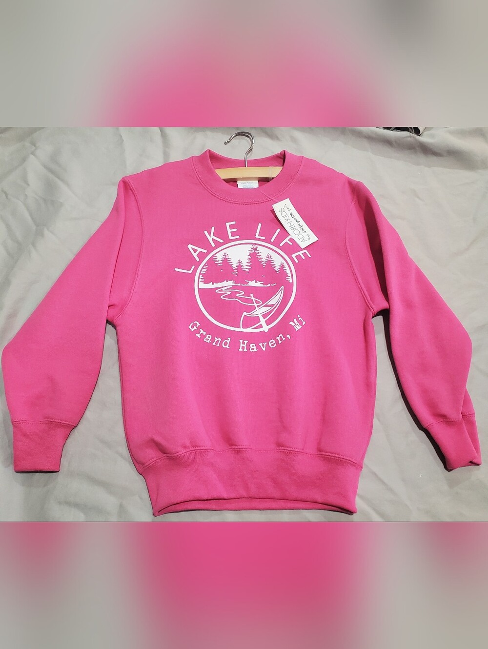 Kids' Lake Life Graphic Sweatshirt - Pink